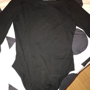 black long sleeve body suit